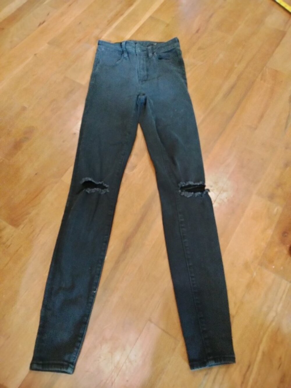 Size 2 Extra long black American Eagle super high rise jegging stretch